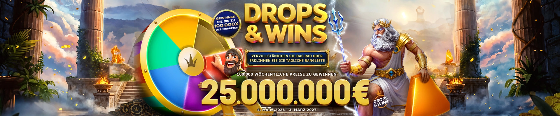 Drops And Wins Banner